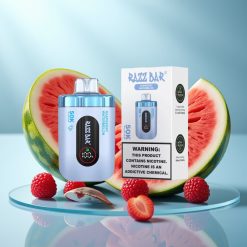 Razz Bar 50K Puffs Disposable Vape Hindbær Vandmelon 1.0 Ohm Type-C
