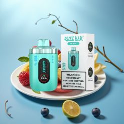 Razz Bar 50K Puffs Disposable Vape Type-C Genopladelig 650 Mah Hr. Blå