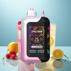 SMOK SPACEMAN SP40000 Zero Nikotin Engangs-vape Lyserød Citronvand 20ml 1000mAh Skærm