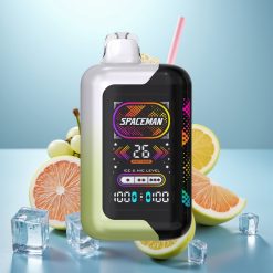 SMOK Spaceman SP40000 40000 Puffs Hvid Vin Is 0% Nikotin 20ml 1000mAh Skærm