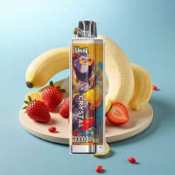 UWIN Crystal 10000 Puffs 18ml Jordbær Banan 0.8 Ohm RGB engros Danmark vape