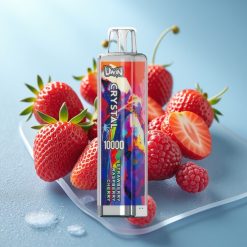 UWIN Crystal 10000 Puffs Jordbær Hindbær Kirsebær RGB 18ml Type-C