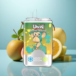 UWIN Crystal Twins 40000 Puffs Kiwi Passionfrugt Guava To Æbler Rechargeable 850mAh Type-C