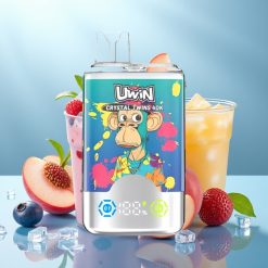 UWIN Crystal Twins 40000 Puffs To Smagsystem: Blåbær På Is & Sommerfersken Is, 32ml, Type-C