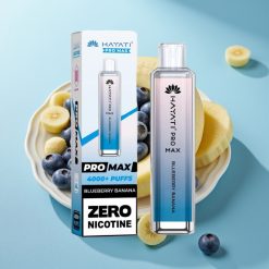 Hayati Pro Max 4000 Puffs Blåbær Banan Disposable Vape med 1400mAh batteri og Dual Mesh Coil