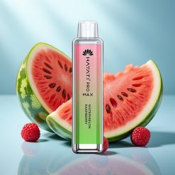 Hayati Pro Max 4000 Puffs Vandmelon Hindbær Disposable Vape med Genopladelig Batteri og LED Lys
