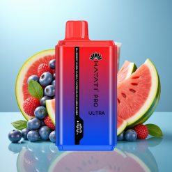 Hayati Pro Ultra 15000 Puffs 2×12ml 2% Blåbær Hubba Bubba Vandmelon Hubba Bubba