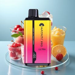 Hayati Pro Ultra 15000 Puffs 2×12ml 2% Kirsebær Is Fersken Mango