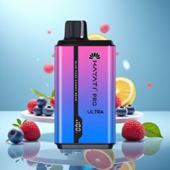 Hayati Pro Ultra 15000 Puffs 850mAh 2×12ml 2% Blå Razz Gummy Bear 49 Smagsvarianter