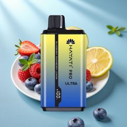 Hayati Pro Ultra 15000 Puffs 850mAh 2×12ml 2% Blåbær Hindbær Citron