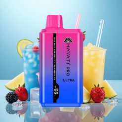 Hayati Pro Ultra 15000 Puffs 850mAh Blå Hindbær Ananas Jordbær Is
